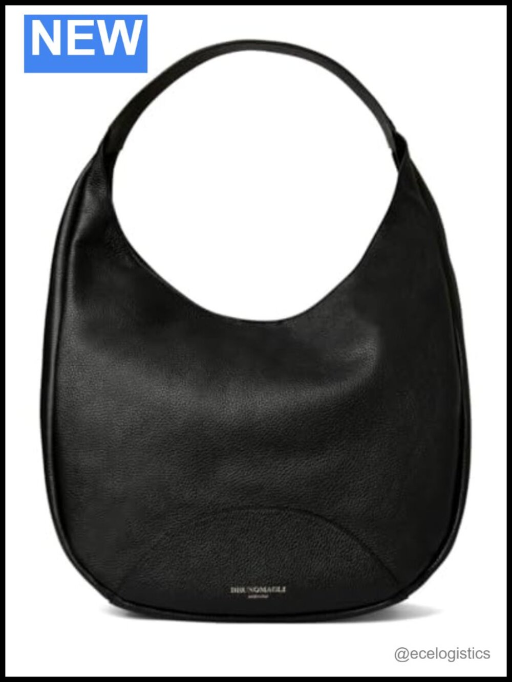 Leather Hobo Shoulder Bag with Magnetic Snap Closure
